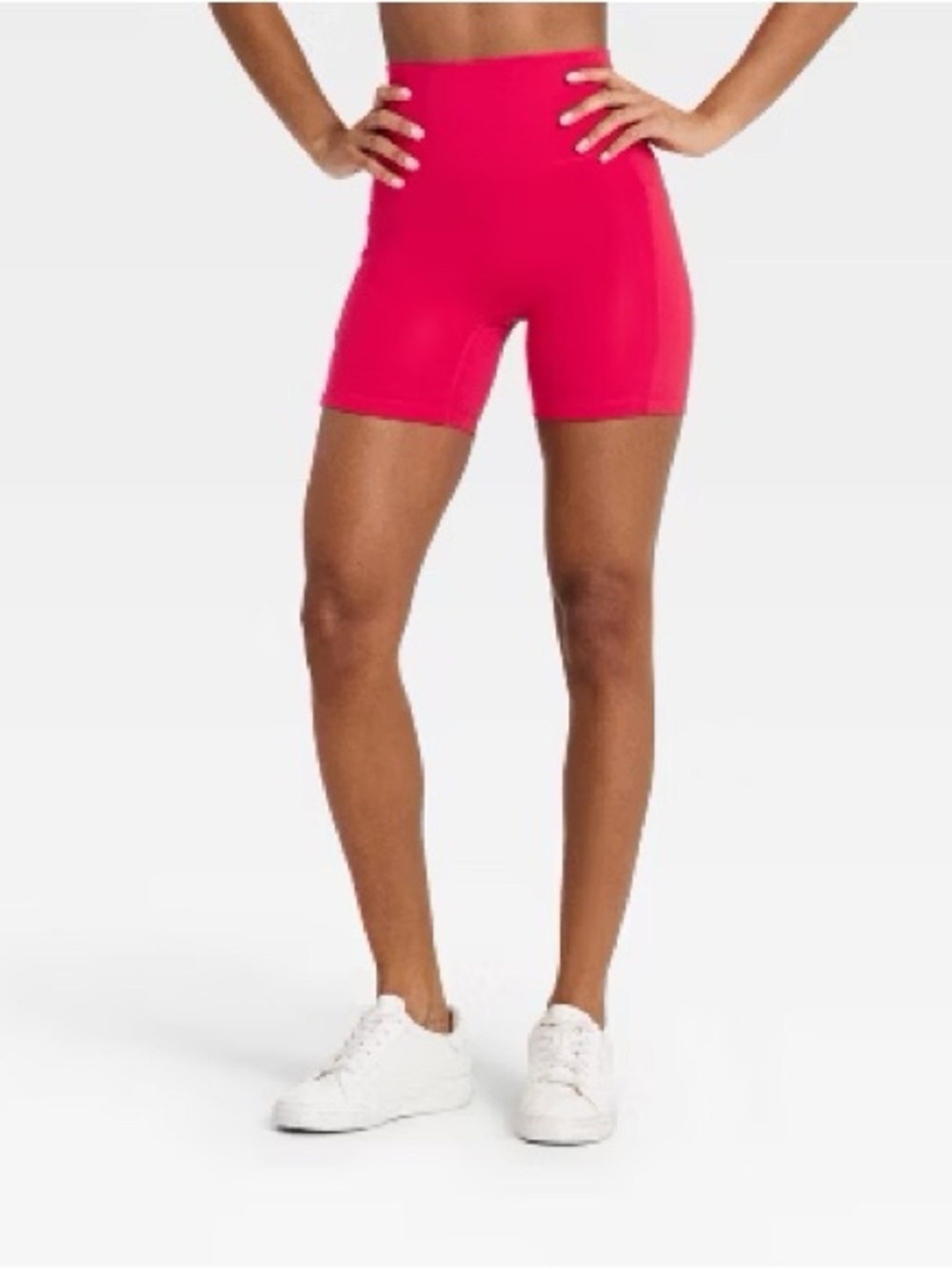 NWT All In Motion Target Hot Pink High Rise Seamless Biker Shorts Medium